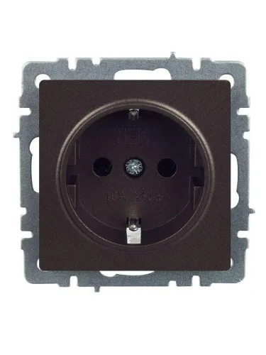 Розетка 1-м СП BRITE РС11-1-0-БрТБ 16А с заземл. без защ. шторки механизм бронза IEK BR-R11-16-K45 фото 3