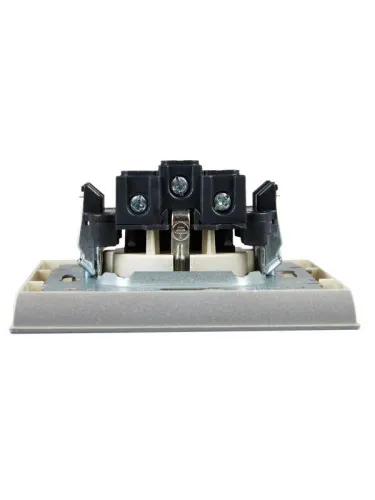 Розетка СП BRITE РСР14-1-0-БрА 16А в сборе с заземл. защ. шторки алюм. IEK BR-R14-16-K47-F фото 4