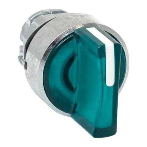 Механизм переключателя исполнительный ХB4 зел. на 3 положения с фиксацией с подсветкой с короткой ручкой IP65 EKF XB4BD3FL-G-65