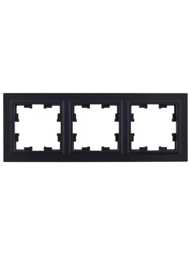 Рамка 3-м BRITE РУ-3-БрЧ черн. IEK BR-M32-K02 фото 3