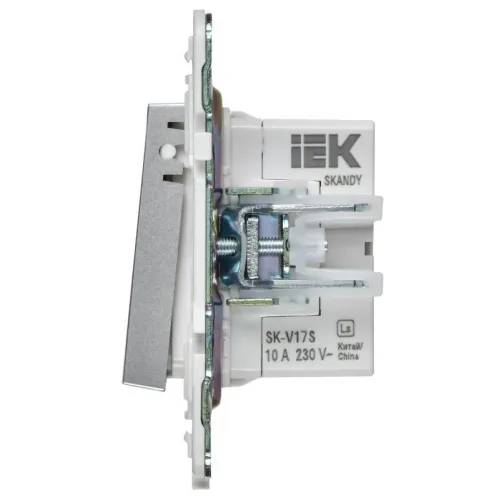 Кнопка звонка SKANDY 10А SK-V17S для отелей с индикацией серебр. IEK SK-V14-2-10-K23 фото 4