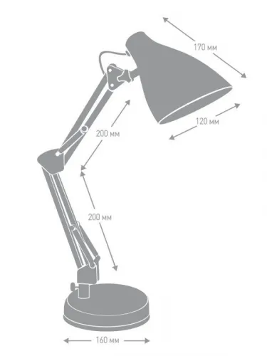 Светильник KD-331 C26 настол. 230В 40Вт E27 тауп Camelion 13873 фото 2