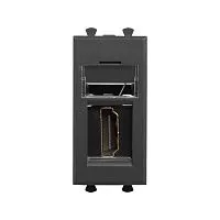 Розетка HDMI 1мод. Avanti "Черный матовый" тип А-А модульная DKC 4412251