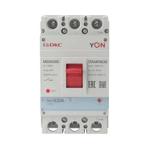 Выключатель автоматический MGS630 3P 504-630A 60kA YON MGS630S-3TAMF0630 фото 2