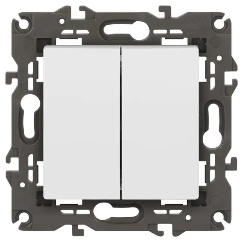 Переключатель 2-кл. СП Elegance 14-1106-01 10А IP20 250В 10AX механизм бел. Эра Б0034243