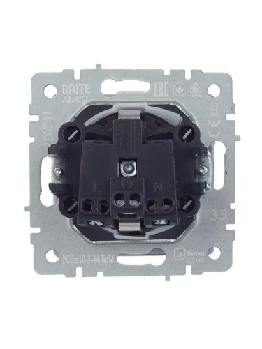 Розетка BRITE РСбш10-3-44-БрМ 16А IP44 с заземл. защ. шторки с крышкой механизм маренго IEK BR-R16-16-44-K35 фото 8