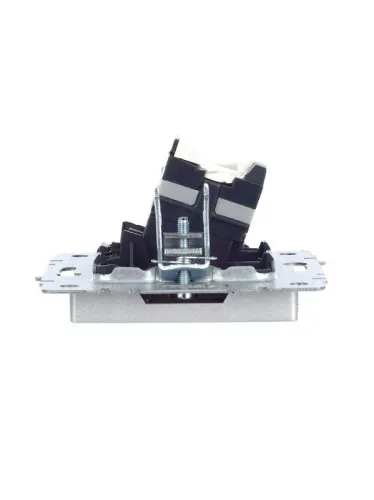 Розетка компьютерная СП RJ45 кат.5E BRITE РК10-БрА механизм алюм. IEK BR-K10-1-K47 фото 3