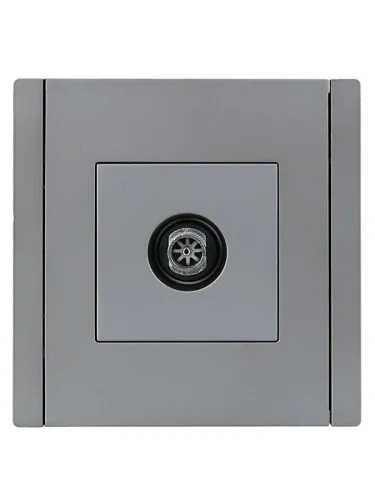 Розетка TV оконечная FORTE&PIANO FP528 сталь IEK FP-A10-O-K46 фото 2