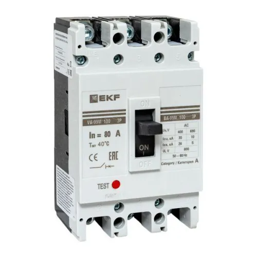 Выключатель автоматический 3п 100/80А 35кА ВА-99М PROxima EKF mccb99-100-80m