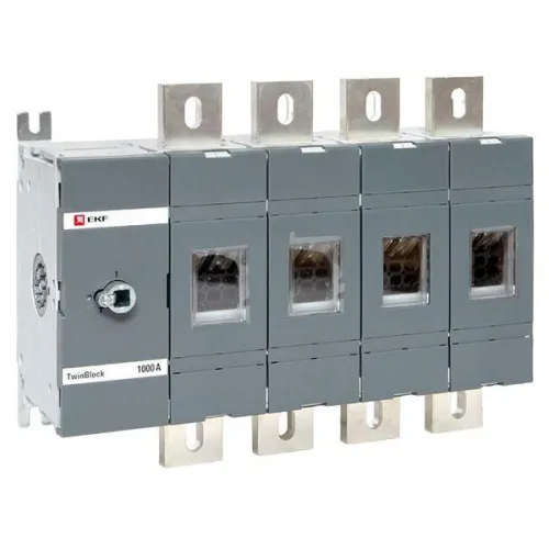 Рубильник 4п 1000А без рукоятки управления TwinBlock EKF tb-s-1000-4p