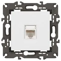 Розетка компьютерная 1-м Elegance 14-3107-01 RJ45 IP20 механизм бел. Эра Б0034302