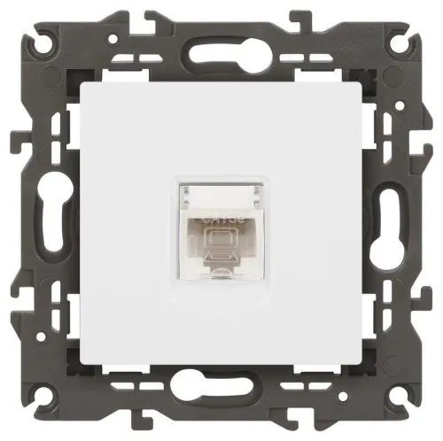 Розетка компьютерная 1-м Elegance 14-3107-01 RJ45 IP20 механизм бел. Эра Б0034302