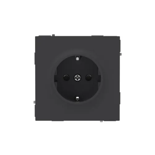 Розетка силовая KANT 2P+E защ. шторки черн. уголь DKC 7012003