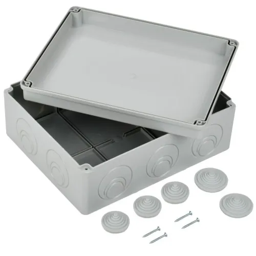 Коробка распаячная ОП 240х195х90 IP55 КМ41272 RAL7035 IEK UKO10-240-195-090-K41-55 фото 2