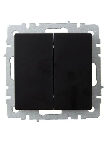 Выключатель проходной 2-кл. СП BRITE ВС10-2-6-БрЧ 10А механизм черн. IEK BR-V22-0-10-K02 фото 3