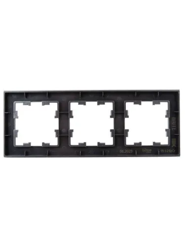 Рамка 3-м BRITE РУ-3-2-БрСе стекло сер. IEK BR-M32-G-K03 фото 4