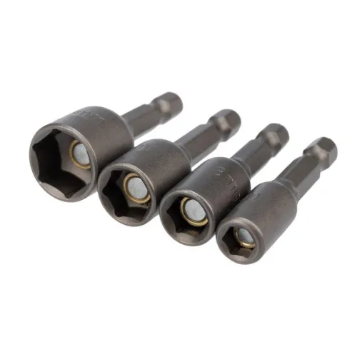 Набор ключей-насадок магнитных 6/8/10/13х48мм с шестигранной головкой Kranz KR-92-0408 фото 2