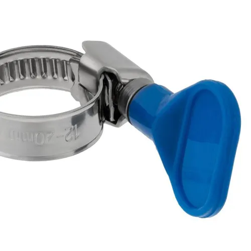 Хомут червячный 12-20/9-0.7мм с ключом нержавеющая сталь W2 Rexant 07-0712-1 фото 3