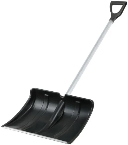 Лопата для уборки снега "Снеговик" 500х375х1355мм алюм. черенок; пластик. 68104 фото 3