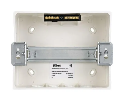 Корпус встраиваемый дв. 1 ряд 9 мод. IP41 ЩРВ-П пласт. прозр. DEKraft 31052DEK фото 2