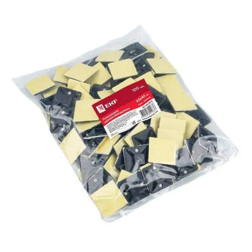 Площадка самоклеящаяся 40х40мм черн. (уп.100шт) EKF plc-40x40-b фото 4