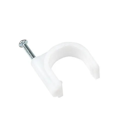 Скоба крепежная круглая с гвоздем d16мм пластик. (уп.50шт) EKF plcn-sr-16 фото 3