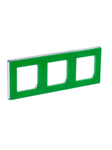 Рамка Levit 3п зел./дым. черн. ABB 2CHH015030A6067 фото 2