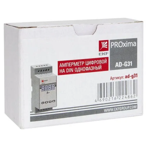 Амперметр цифровой AD-G31 1ф на DIN EKF ad-g31 фото 2