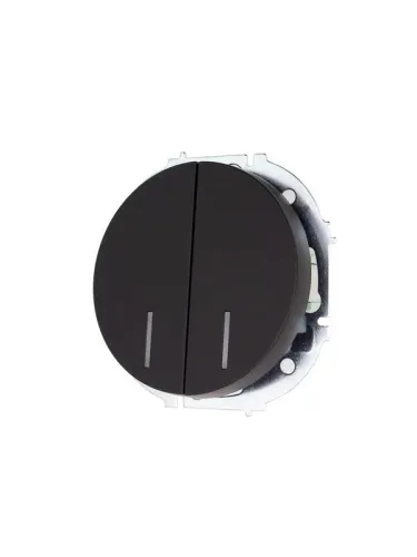 Выключатель 2-кл. СП OSEN 10А IP20 с подсветкой механизм черн. бархат LEZARD 743-4288-112 фото 4