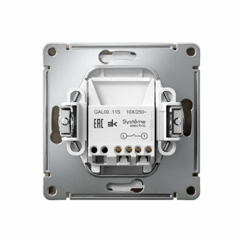 Выключатель 1-кл. ArtGallery 10AX быстрозажим. клем. механизм шампань SE GAL000511S фото 4