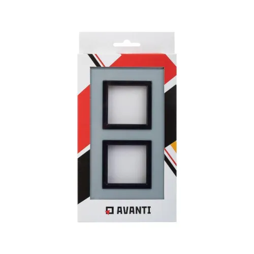 Рамка 2-м 4мод. Avanti натуральн. стекло свет. сер. DKC 4404824 фото 4