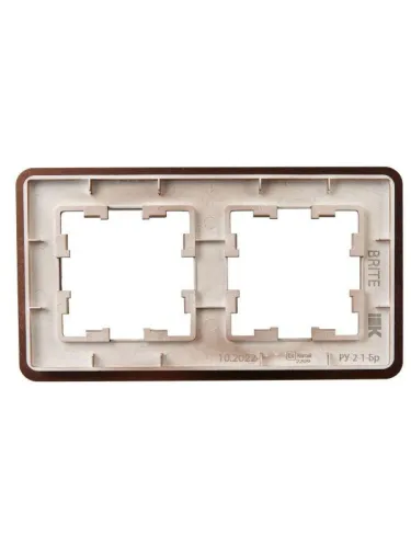 Рамка 2-м BRITE РУ-2-1-Бр метал. коричн. RE AL IEK BR-M22-M-21-K30 фото 4