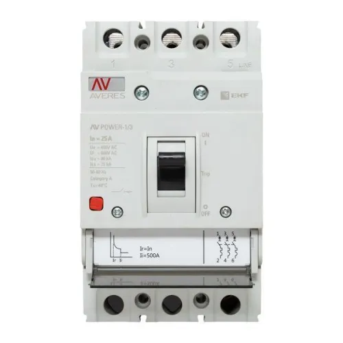 Выключатель автоматический 25А 80кА AV POWER-1/3 TR AVERES EKF mccb-13-25H-TR-av фото 7