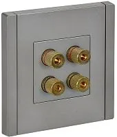 Аудиорозетка 4-м FORTE&PIANO FP539 сталь IEK FP-S40-K46