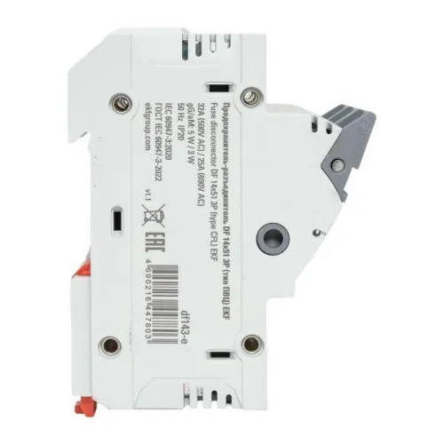 Предохранитель-разъединитель DF 14х51 3п (тип ПВЦ) EKF df143-e фото 10