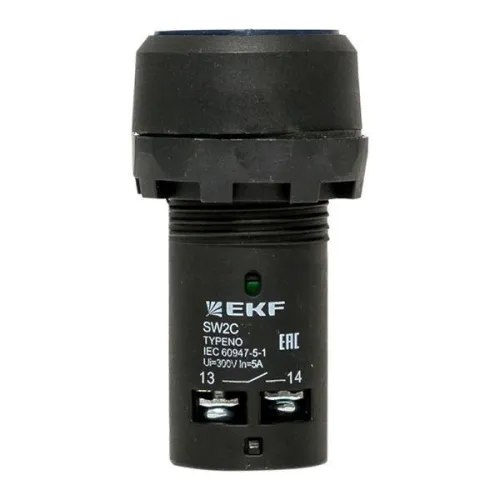 Кнопка SW2C-10D с подсветкой син. NO EKF sw2c-md-b фото 7