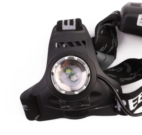Фонарь налобный аккумуляторный LED5339 3.7В LED+син. LED 5Вт фокус 2 ак. 4 реж USB черн. Ultraflash 15041 фото 5
