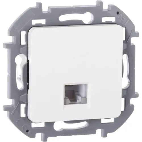 Розетка телефонная Inspiria RJ11 механизм бел. IEK 673820