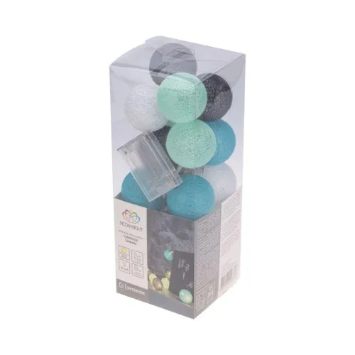 Гирлянда светодиодная "Тайские фонарики "Северное сияние" 3.5м 20LED тепл. бел. 1Вт IP20 провод ПВХ прозр. элементы питания 2хAA (не в компл.) Neon-Night 303-086 фото 3