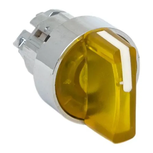 Механизм переключателя исполнительный ХB4 желт. на 2 положения возвратный без фиксации с подсветкой с короткой ручкой PROxima EKF XB4BD2L-Y