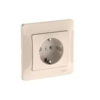Розетка Glossa 16А с заземл. быстрозажим. клем. в сборе беж. SE GSL000242S