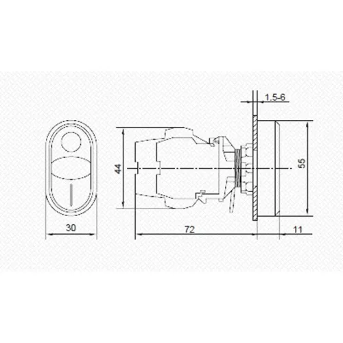 Кнопка LA32 красно-зел. "Пуск-Стоп" с подсветкой NO+NC Rexant 36-5542 фото 3