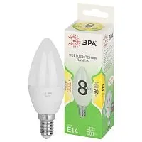 Лампа светодиодная GREEN LINE B35-8W-830-E14 GL 8Вт свеча 3000К свет тепл. E14 Эра Б0067133