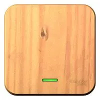 Выключатель 1-кл. ОП Blanca 10А IP20 (сх. 1) 250В с подсветкой с изолир. пластиной ясень SE BLNVA101115