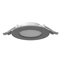 Светильник светодиодный DL-01 Slim 100мм 10Вт 4000К 120x37мм IP65/40 круглый встраив. с опаловым рассеив. RAL7045 сер. муар VARTON V1-RF-70011-10000-6501040