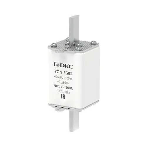 Предохранитель YON ножевого типа FG1 100А 690В хар-ка aR DKC 1FG01-0100-690V-AR