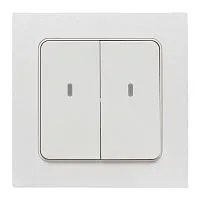 Выключатель 2-кл. Стокгольм Умный беспроводной бел. Zigbee Сonnect EKF RCV-ST2-WS-ZB