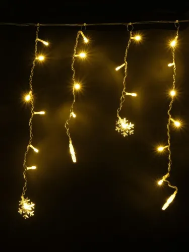 Гирлянда "Бахрома" DICLD-100WW-C 100 теплых бел. светодиодов 1.7х0.5м с насадками SHLights 4690601047205 фото 5