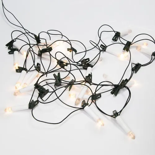 Гирлянда светодиодная "Свечи" 4м 20LED тепл. бел. 2Вт IP20 провод ПВХ темн. зел. Neon-Night 303-083 фото 8