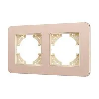 Рамка 2-м FRM-AKIRY-SFAL-2-GD алюм. Arlight 049739